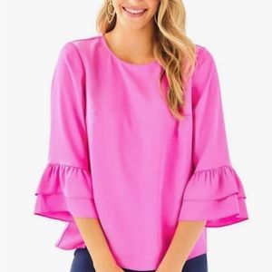 LILLY PULITZER’S CHRISTIE TOP in MANDEVILLA PINK, Size M •NWT-NEVER WORN•